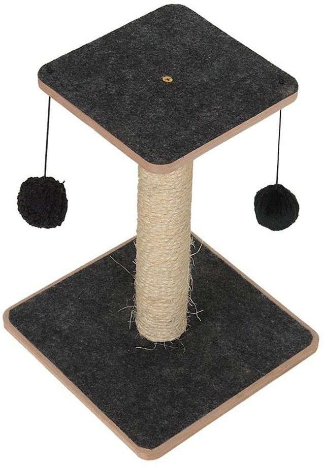 Brinquedo Arranhador Chão com Carpete Preto