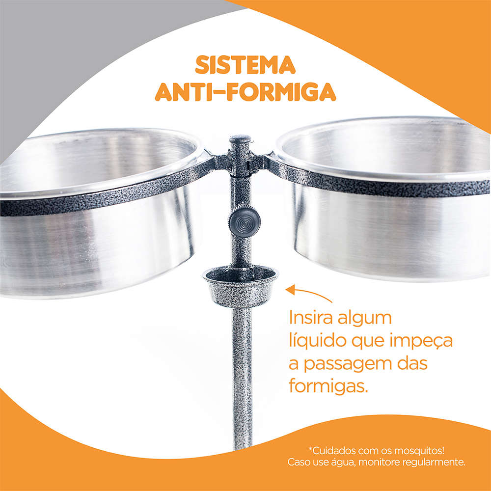 Comedouro Ajustável NF Pet Sistema Antiformiga