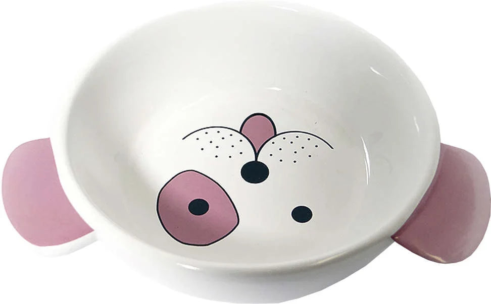 Comedouro Porcelana The Pets Face Dog Rosa