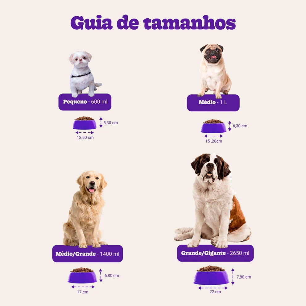 Comedouro Antiderrapante Meau para Cães