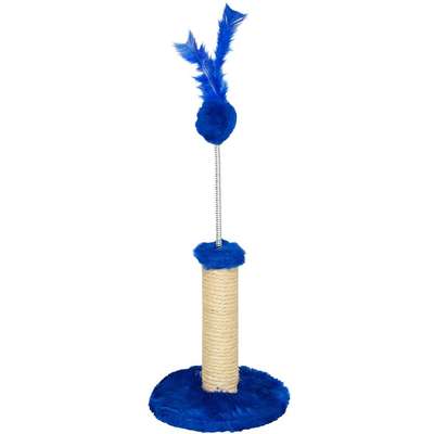 Brinquedo Arranhador São Pet Redondo em Pelúcia Azul