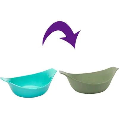 Comedouro Família de Estimação Verde com 2 Abas para Gatos