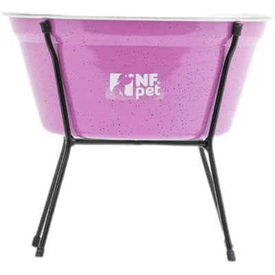 Comedouro NF Pet Aramado Simples Rosa