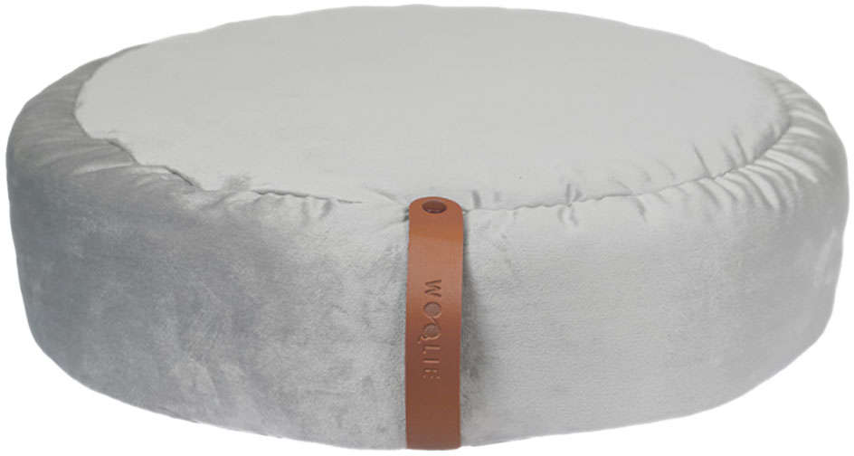 Cama Lush Cinza com Tag Caramelo para Gatos