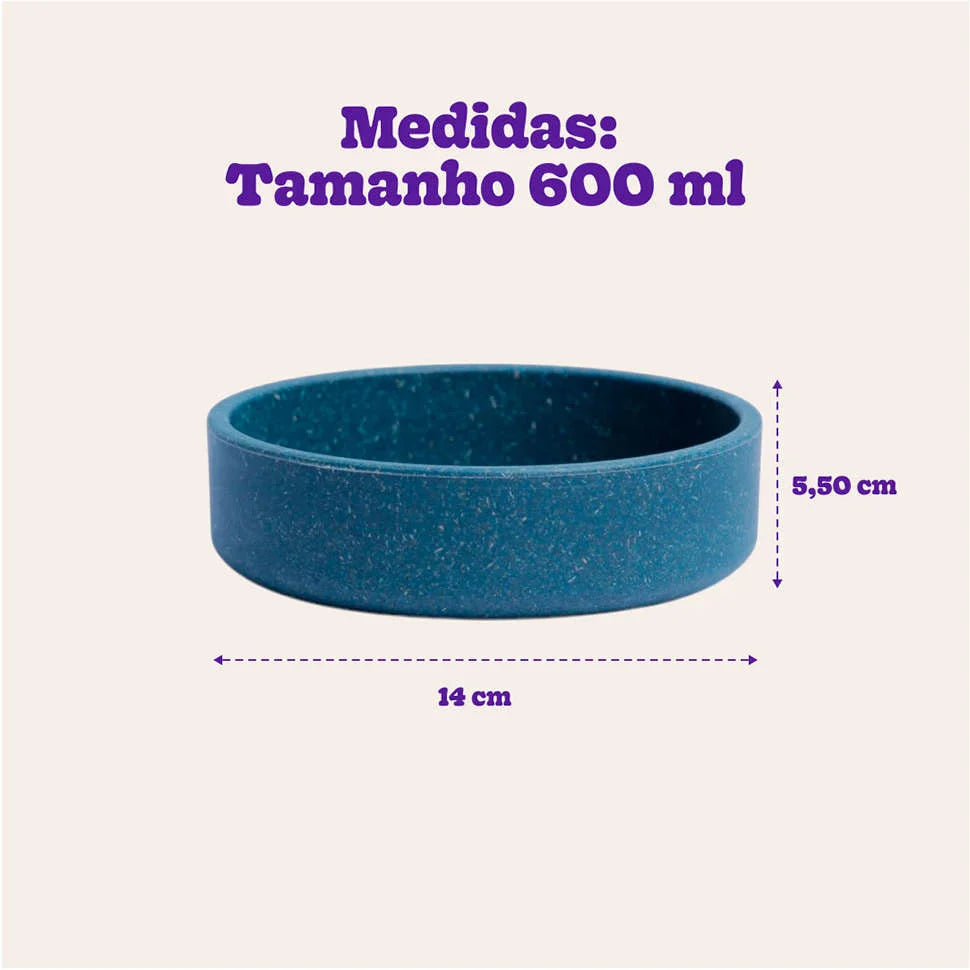 Comedouro Meau de Bambu Navy para Cães
