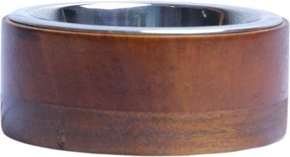 Comedouro de Inox e Madeira Meau para Cães