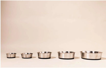 Comedouro Meau Inox Antiderrapante Preto