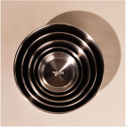 Comedouro Meau Inox Antiderrapante Preto