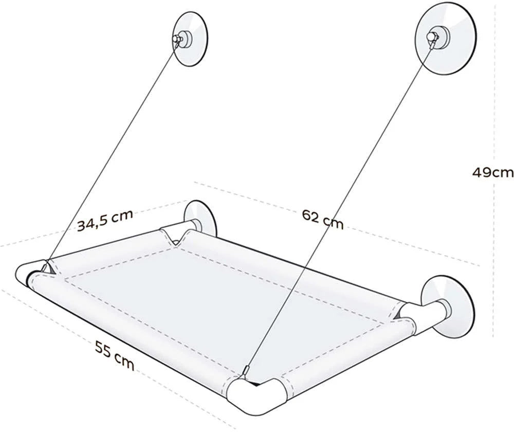 Cama de Janela Gatton Catbed Suede para Gatos