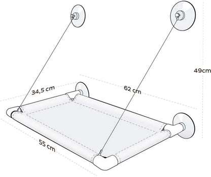 Cama de Janela Gatton Catbed Suede para Gatos
