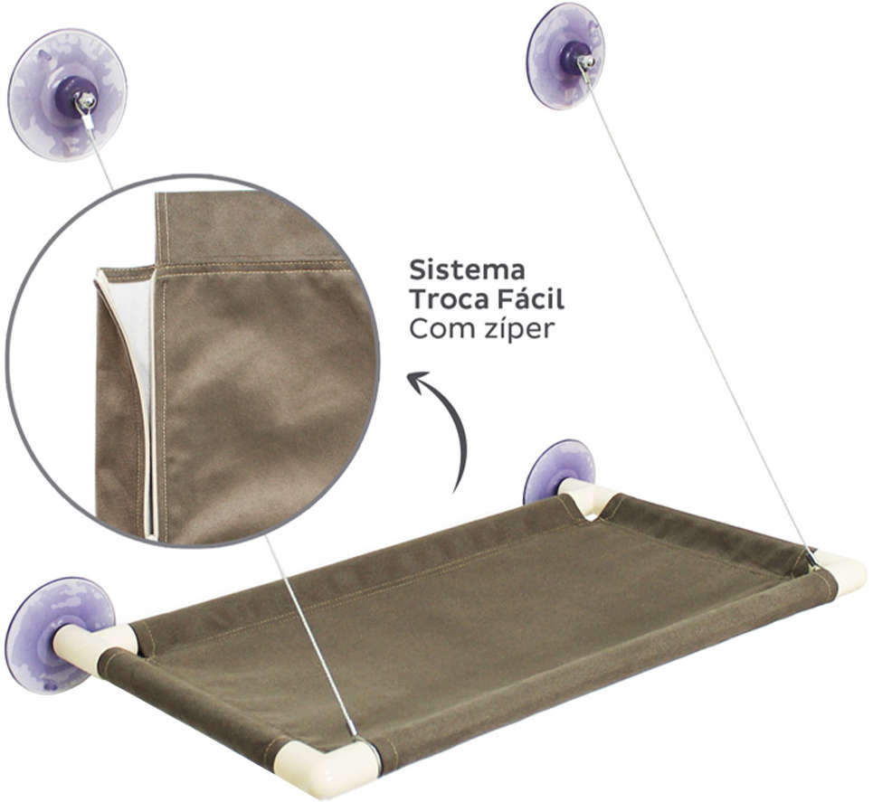 Cama de Janela Gatton Catbed Suede para Gatos