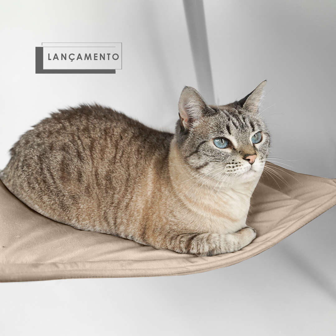 Rede de Cadeira Woolie Lush Bege para Gatos