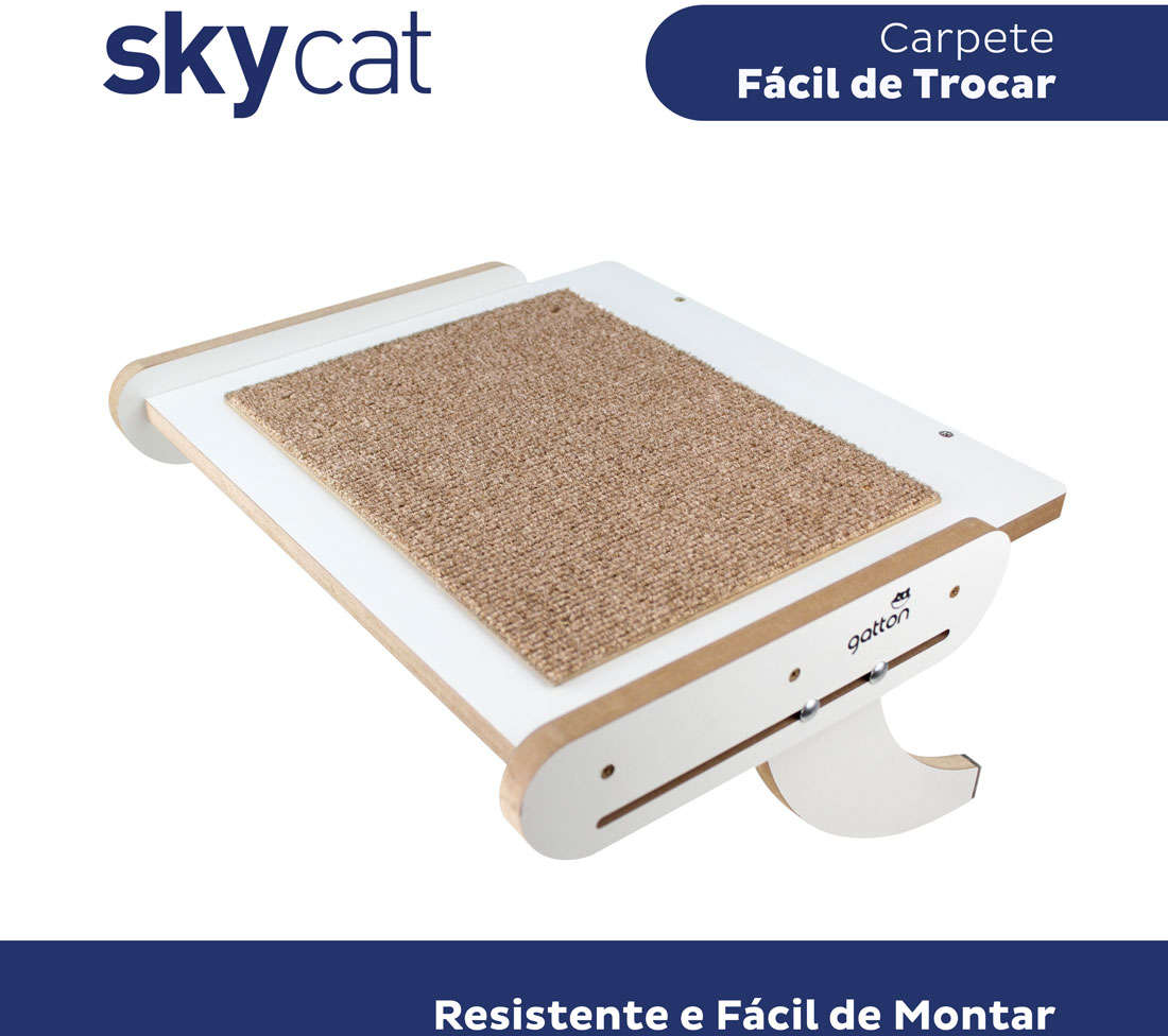 Cama Janeleira Gatton Sky Cat Branca para Gatos