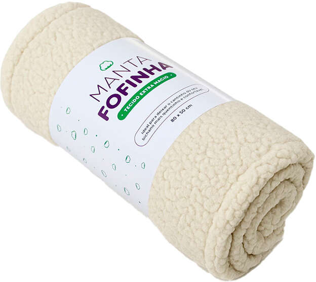 Manta Fofinha Gatton Carneirinho Extra Macia Creme para Cães e Gatos