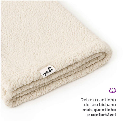 Manta Fofinha Gatton Carneirinho Extra Macia Creme para Cães e Gatos