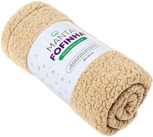 Manta Fofinha Gatton Carneirinho Extra Macia Avelã para Cães e Gatos