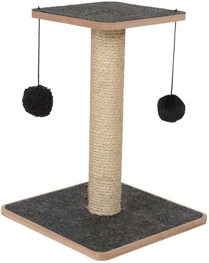 Brinquedo Arranhador Chão com Carpete Preto