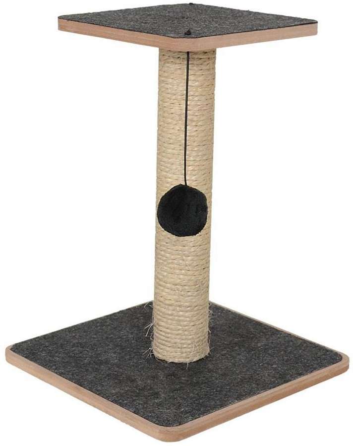 Brinquedo Arranhador Chão com Carpete Preto