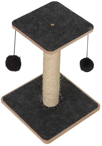 Brinquedo Arranhador Chão com Carpete Preto