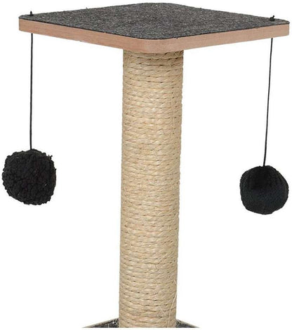 Brinquedo Arranhador Chão com Carpete Preto