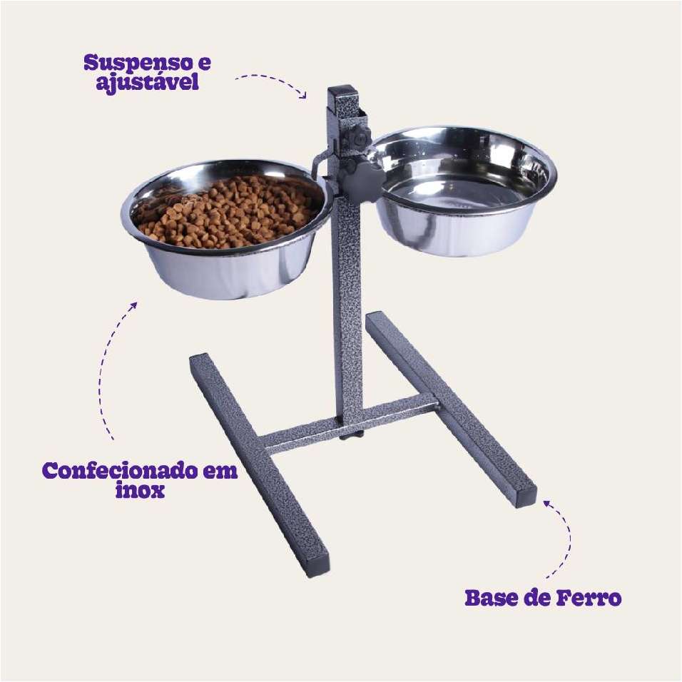 Comedouro e Bebedouro Meau Antiformiga para Cães e Gatos