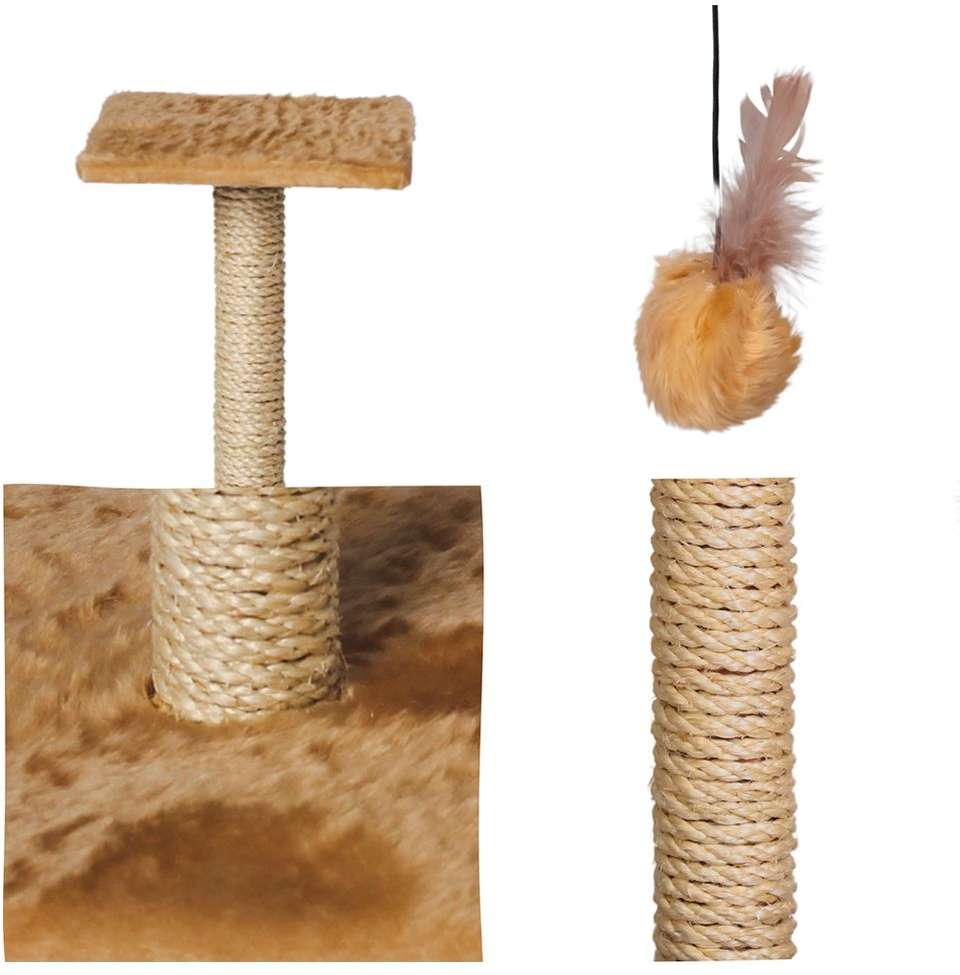 Brinquedo Arranhador Le Petin Duo Square Cat T1 Bege