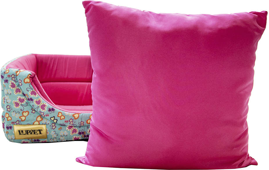 Cama Iglu 2 em 1 Rosa com Estampa Borboleta