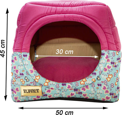 Cama Iglu 2 em 1 Rosa com Estampa Borboleta
