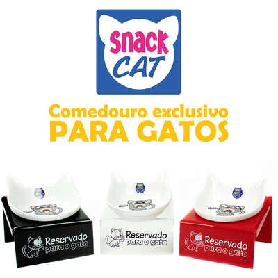 Comedouro CatMyPet Snack Cat Vermelho