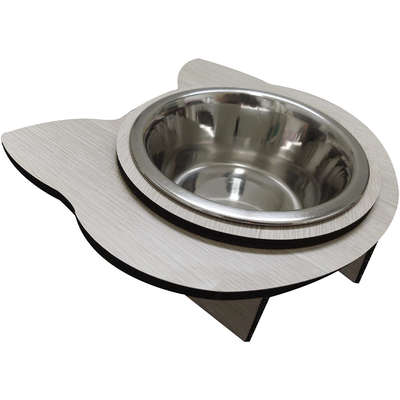 Comedouro Gato Amadeirado para Gatos