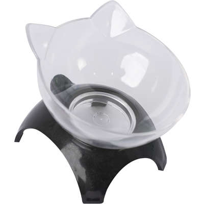 Comedouro e Bebedouro Elevado Individual Acrílico para Gatos