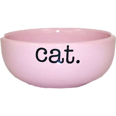 Comedouro de Cerâmica Pet Injet Cat Rosa