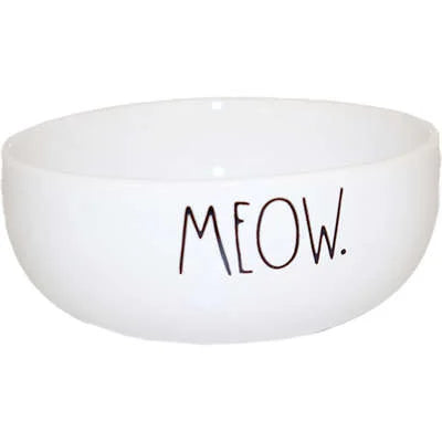 Comedouro de Cerâmica Pet Injet Meow Branco