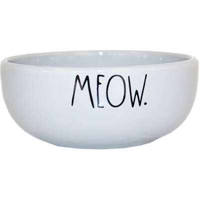 Comedouro de Cerâmica Pet Injet Meow Cinza