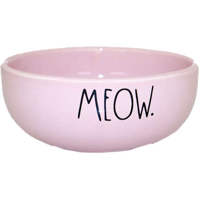 Comedouro de Cerâmica Pet Injet Meow Rosa