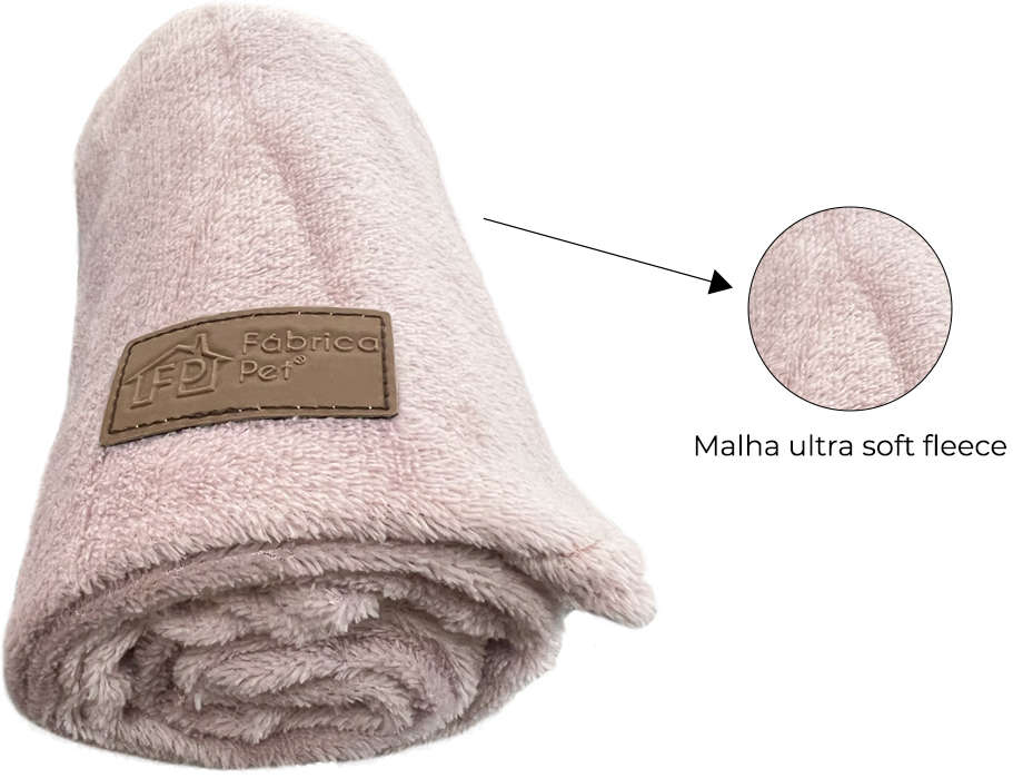 Cobertor Fábrica Pet Ultra Soft Liso Rose