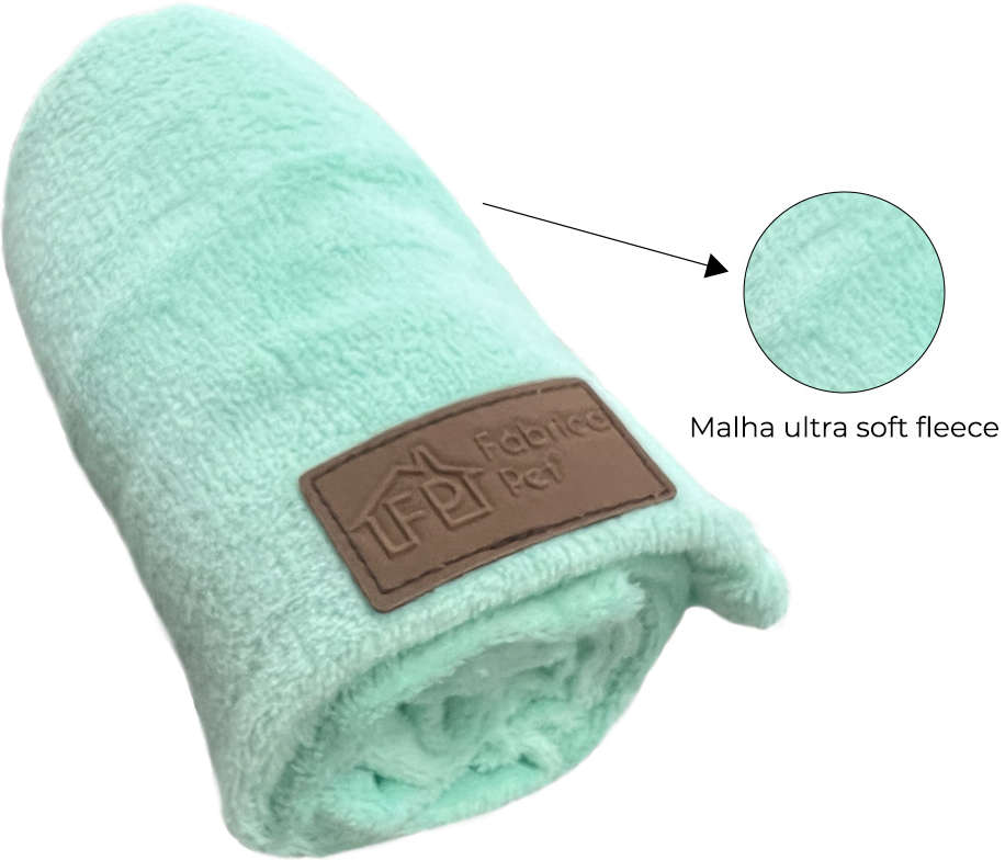 Cobertor Fábrica Pet Ultra Soft Liso Verde Água