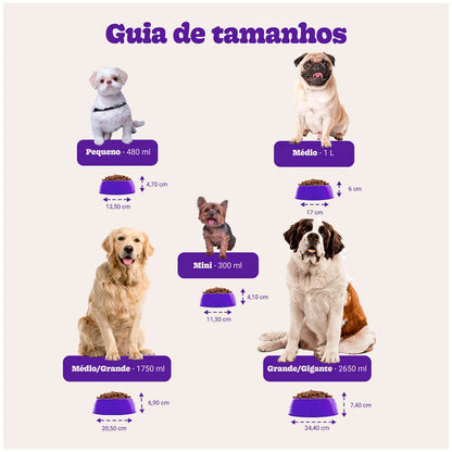 Comedouro Meau Inox Antiderrapante Preto