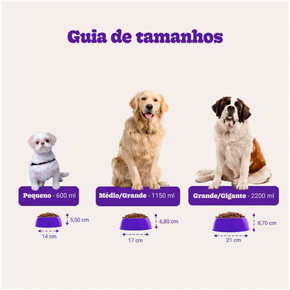 Comedouro Meau de Bambu Bordô para Cães