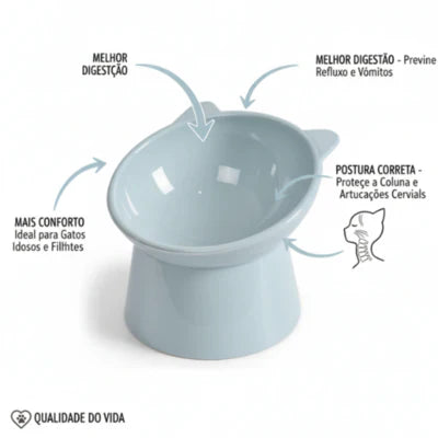 Comedouro Jeito Pet Confort Premium Orelhas de Gato