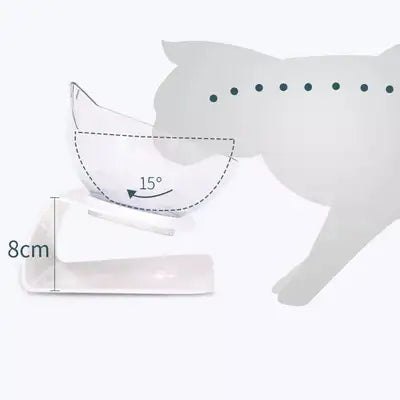 Tigela Dupla Crazy Pets Preta e Transparente