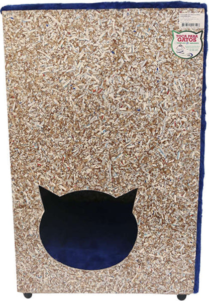 Toca Ecológica Recriar Pet 2 Andares Azul para Gatos