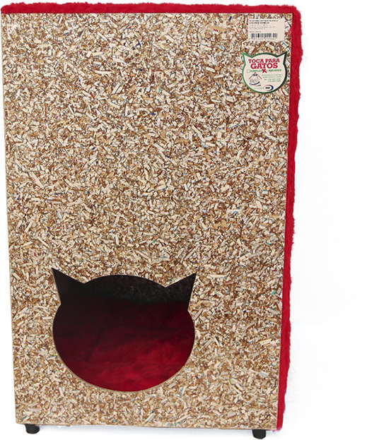 Toca Ecológica Recriar Pet 2 Andares Vermelha para Gatos