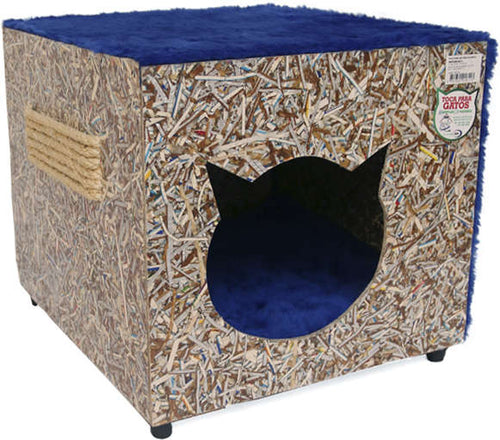 Toca Ecológica Recriar Pet Simples Azul para Gatos
