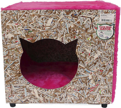 Toca Ecológica Recriar Pet Simples Rosa para Gatos
