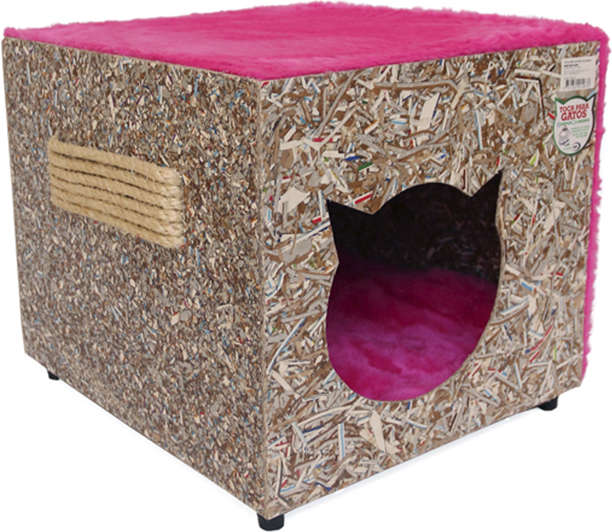 Toca Ecológica Recriar Pet Simples Rosa para Gatos