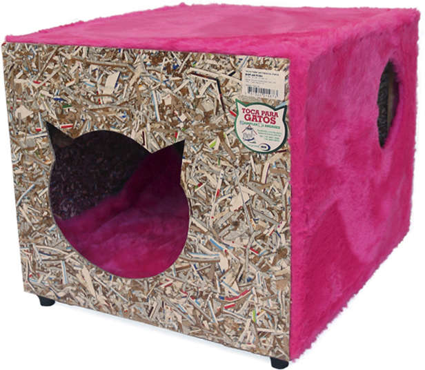 Toca Ecológica Recriar Pet Simples Rosa para Gatos