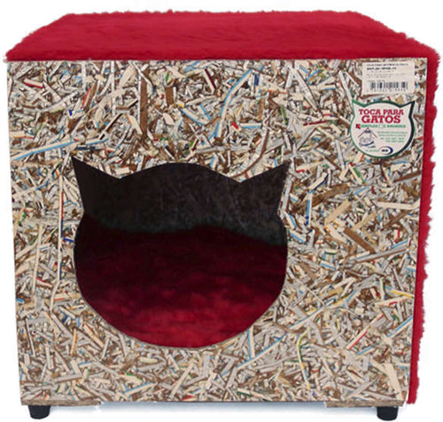 Toca Ecológica Recriar Pet Simples Vermelha para Gatos